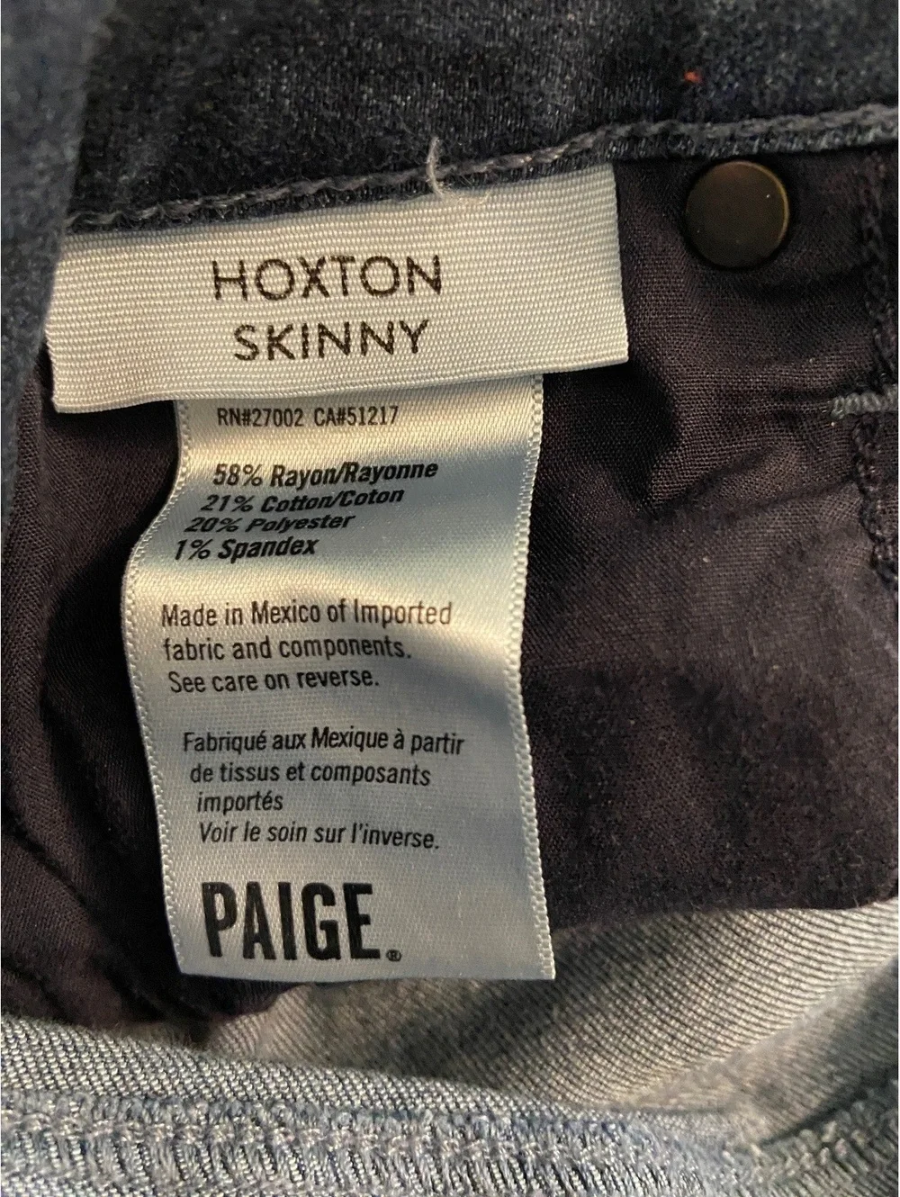 Paige Hoxton Skinny Jeans Size 28 Dark Wash - Picture 5 of 8